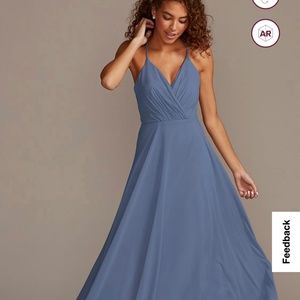 David’s Bridal: Steel Blue bridesmaid dress size 6
